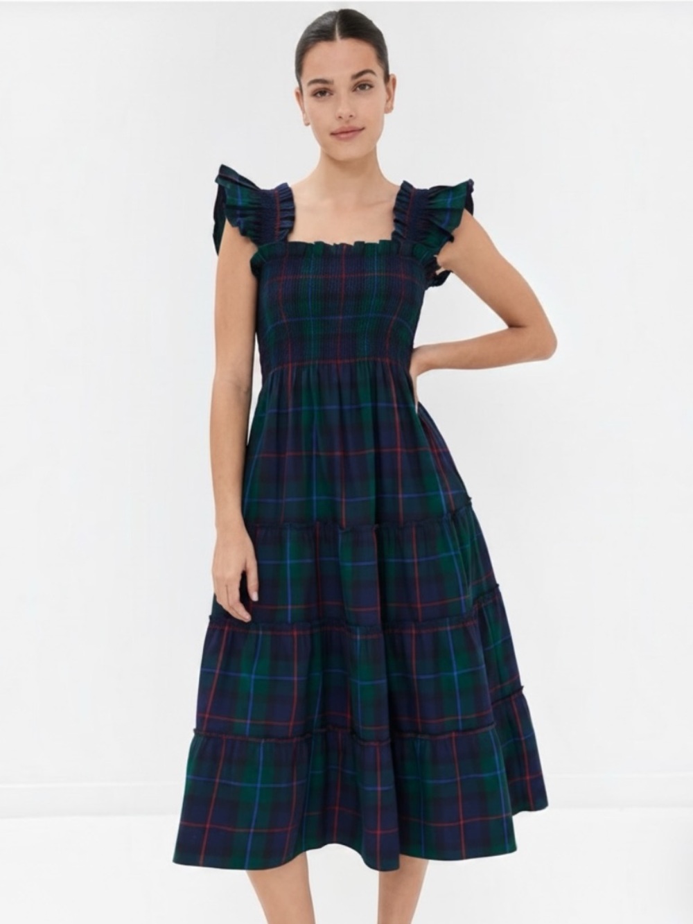 NWT Hill House Home Ellie Nap Dress Midnight Tartan